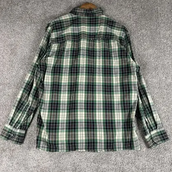 Croft Barrow Quick Dry Shirt Men L Plaid Vented Roll Tab Hiking Outdoors Fishing - Picture 7 of 8